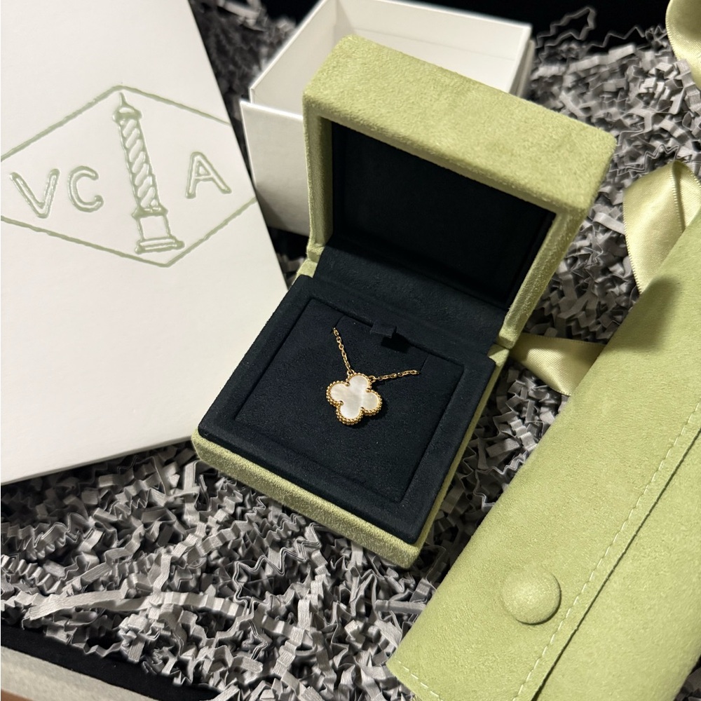 Van Cleef & Arpels Gold and White Necklace